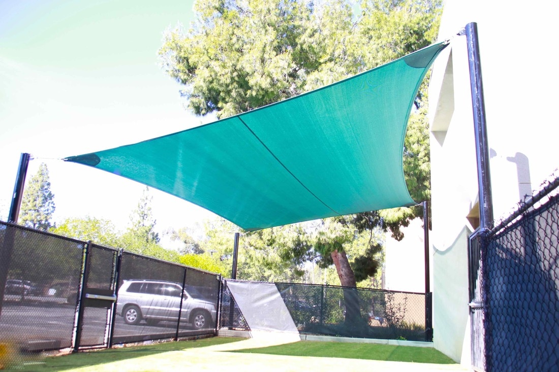 Shade Sail over backyard